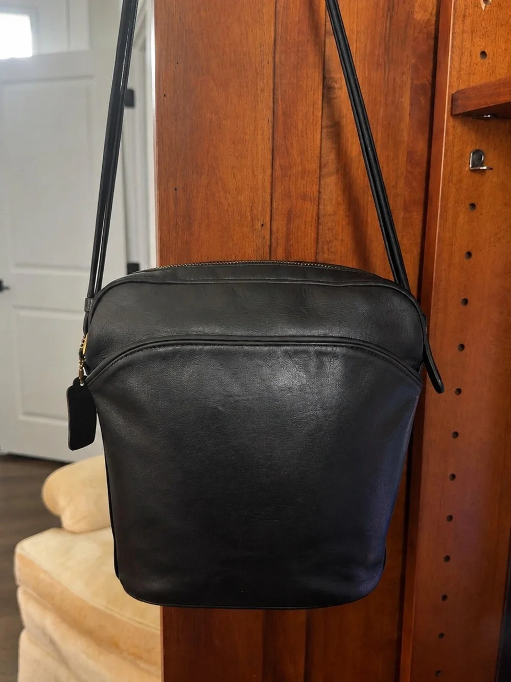 Rare Vintage Coach Gallery Bag 4028 Black Leather Shoulder Crossbody USA